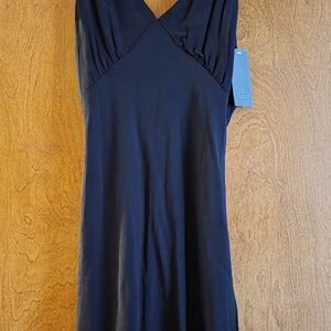 Wild Fable Black Ruched Sheath Midi Dress